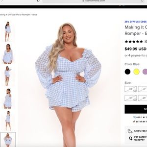 Making it Official Plaid Romper